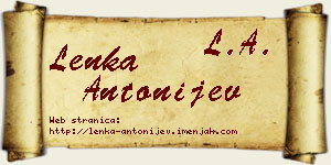 Lenka Antonijev vizit kartica